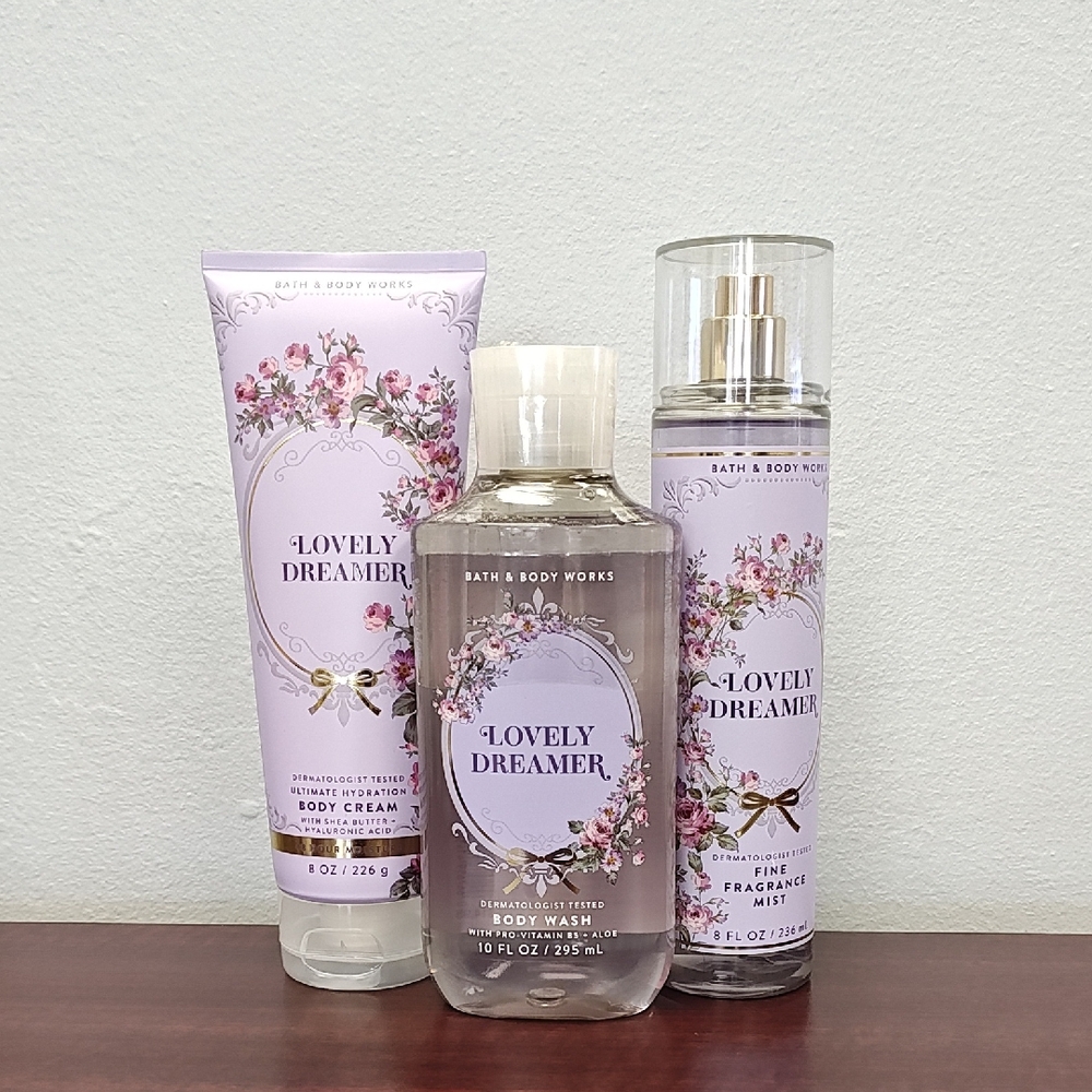 Bath & Body Works LOVELY DREAMER 3 Piece Limited Edition Body Care Bundle Set